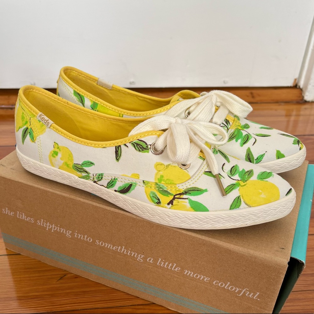 NIB Kate Spade x Keds Lemon Print Shoes